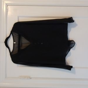 ***SOLD!!!***;Black sheer blouse- M
